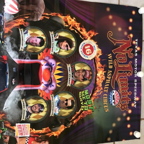 "Texas Motor Speedway No Limits Wild Asphalt Circus Double-Sided Poster 2013 - A - Picture 7 of 10